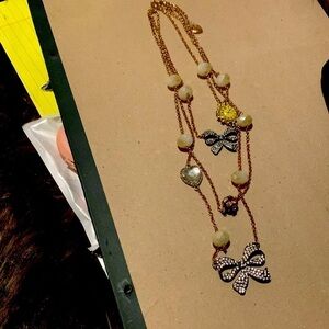 RareBetsy Johnson multi chain RoseGd heart, clock Jewel Sparkle